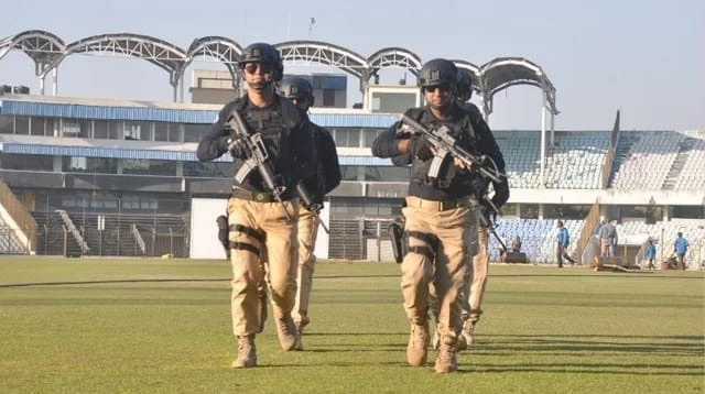 SWAT Drill for Security Ahead of Bangladesh-Singapore Match